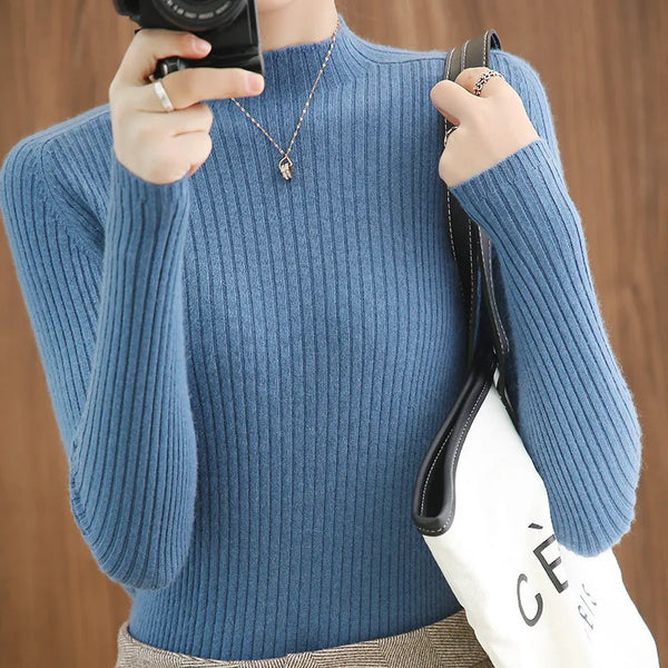 🌸 Suéter de Cashmere para Mulheres: Elegância Acolhedora para a Primavera e Outono 🌸